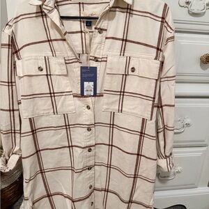 NWT target universal thread plaid button down dress